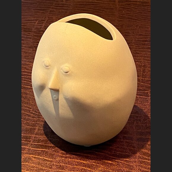 Funny Face Head Vase Pottery - Matte - Picture 4 of 8